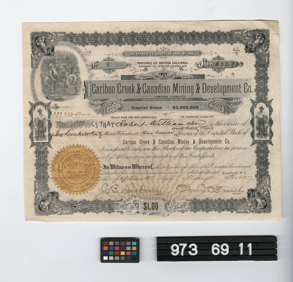 Image representing stock certificate.