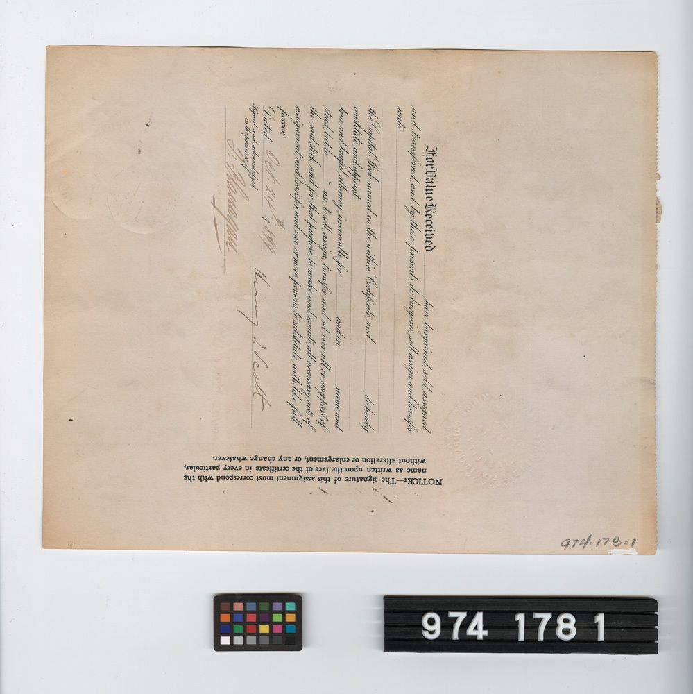 Image representing stock certificate.