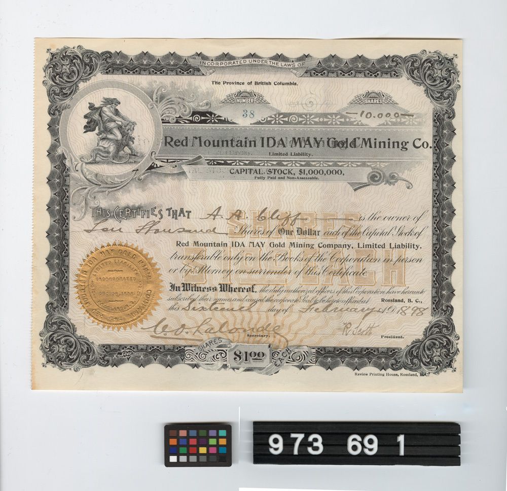 Image representing stock certificate.