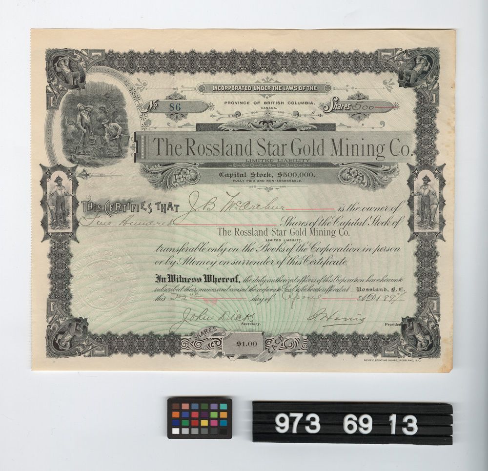 Image representing stock certificate.