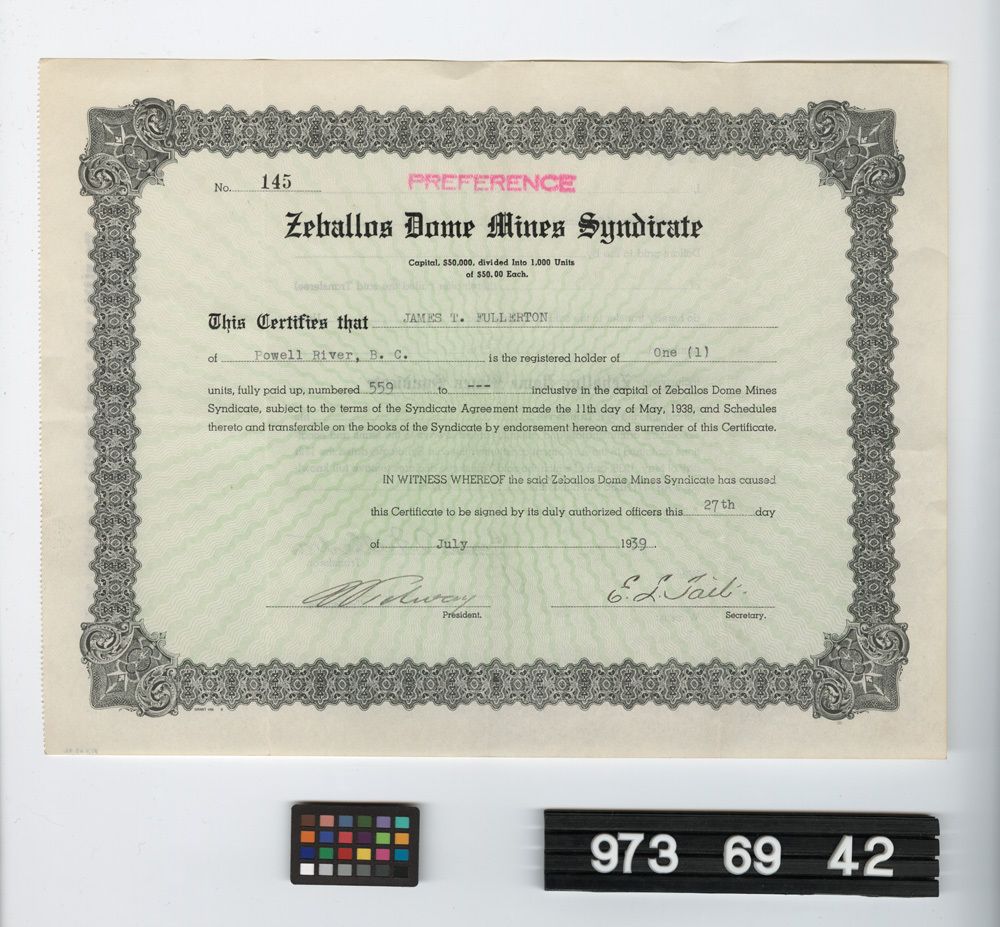 Image representing stock certificate.