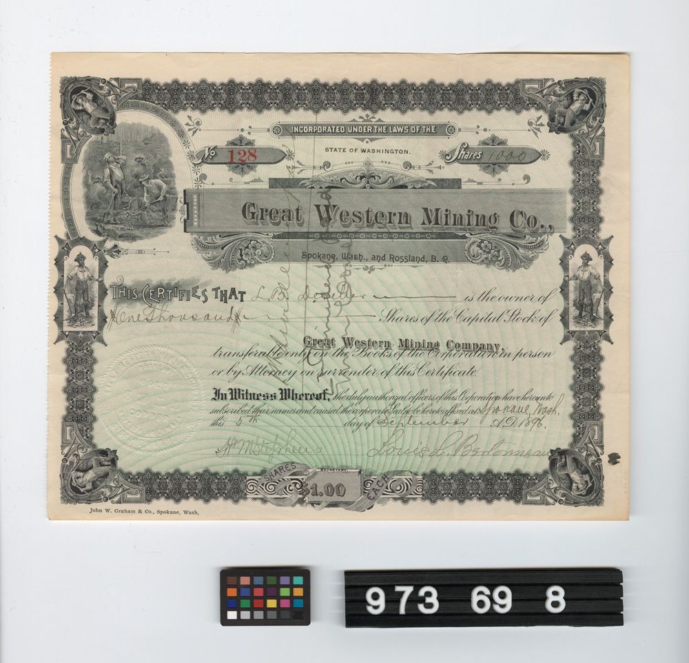 Image representing stock certificate.