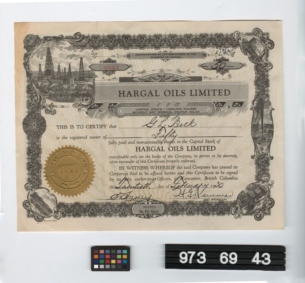 Image representing stock certificate.