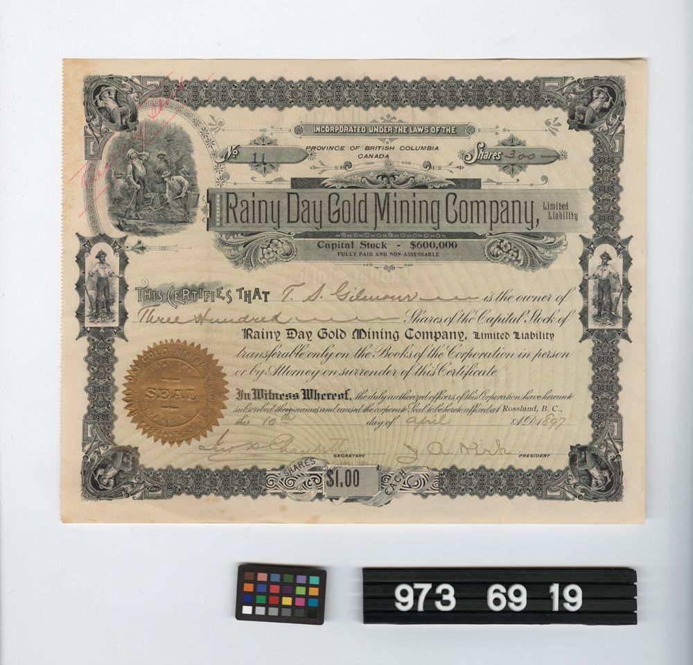 Image representing stock certificate.