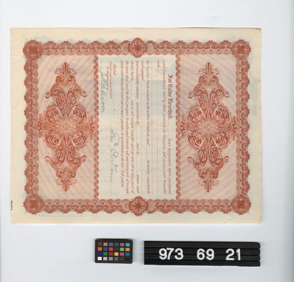 Image representing stock certificate.