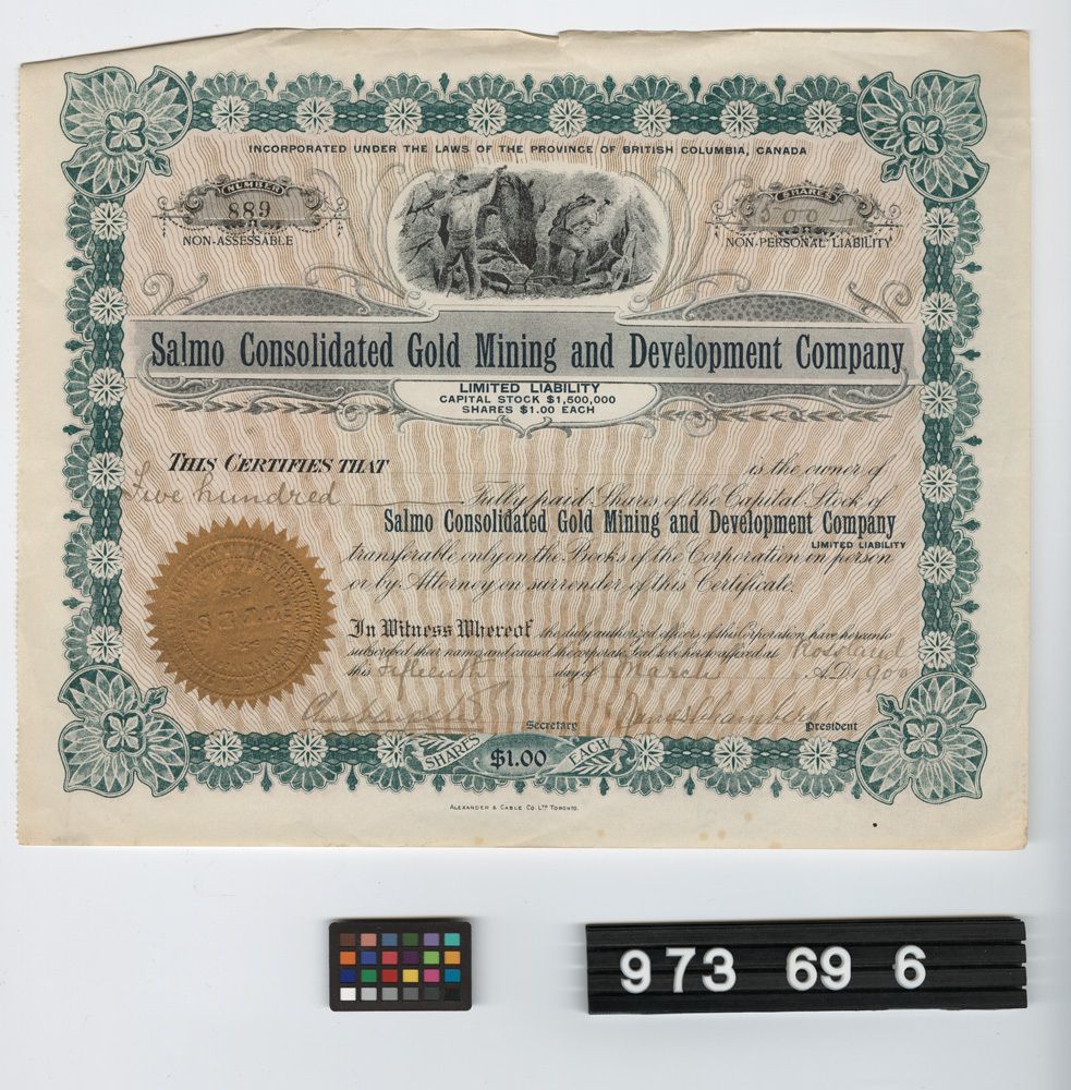 Image representing stock certificate.