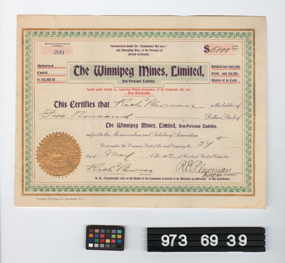 Image representing stock certificate.