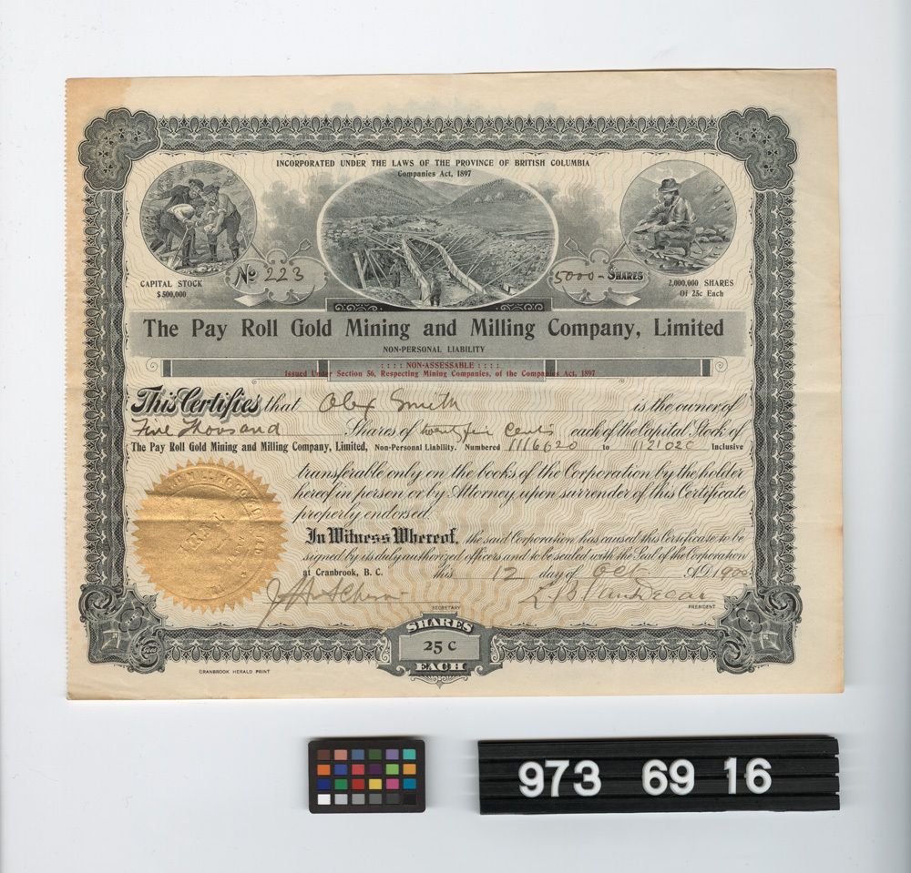 Image representing stock certificate.