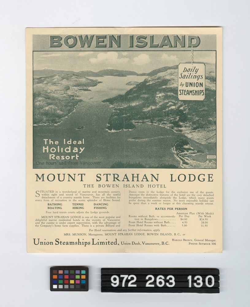 Image representing steamship brochure.