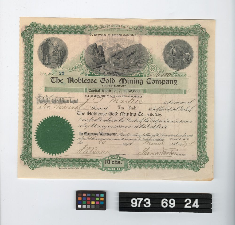 Image representing stock certificate.