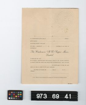 Image representing stock certificate.