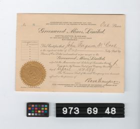 Image representing stock certificate.