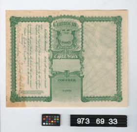 Image representing stock certificate.