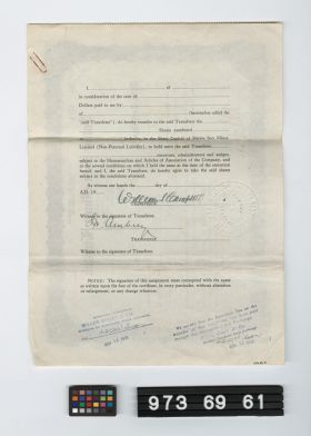 Image representing stock certificate.