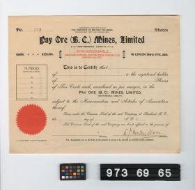 Image representing stock certificate.