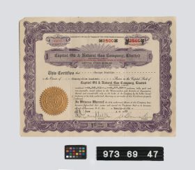 Image representing stock certificate.