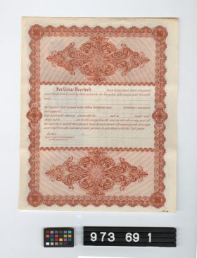 Image representing stock certificate.