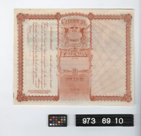 Image representing stock certificate.