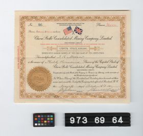 Image representing stock certificate.