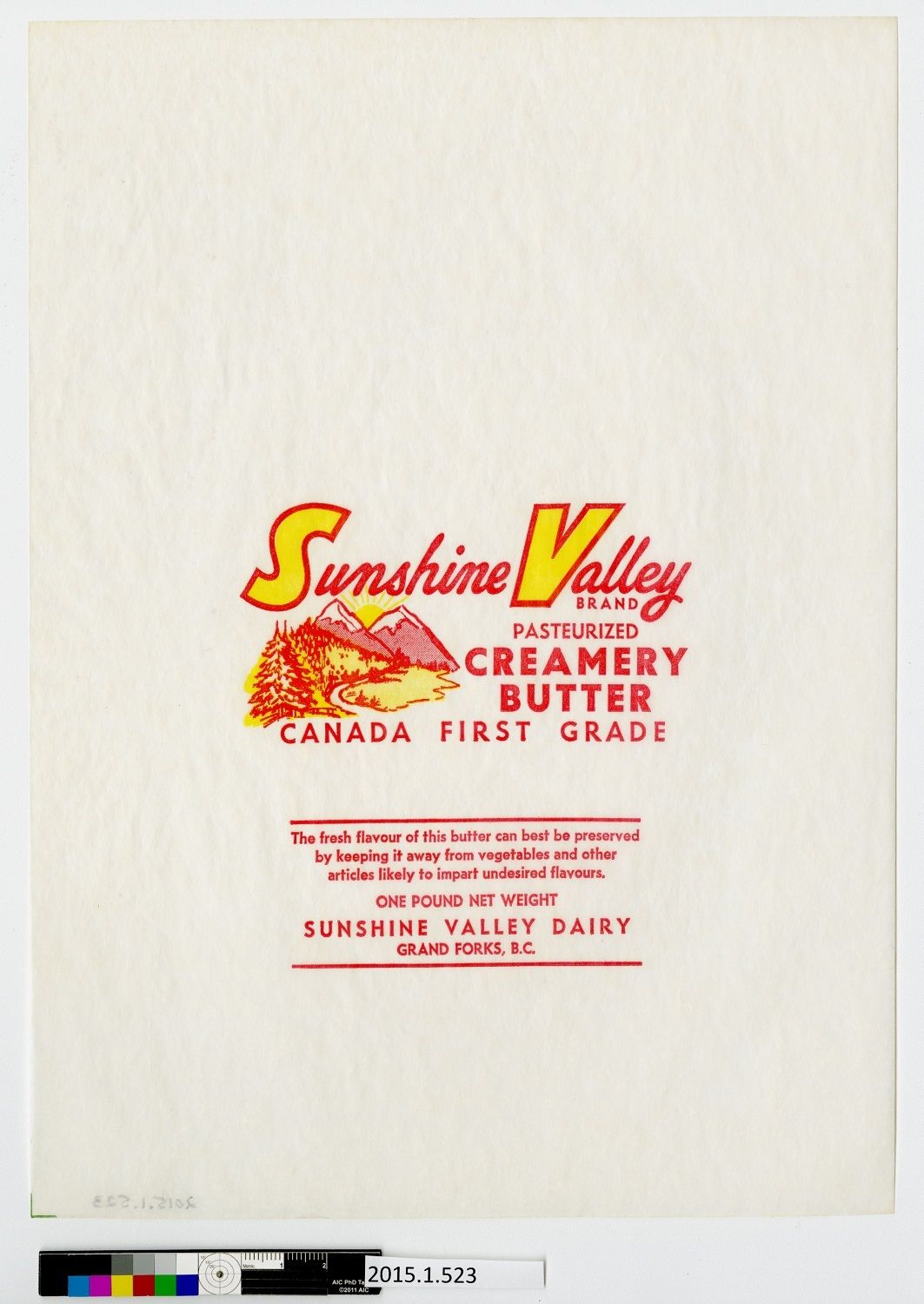 Image representing Wrapper, Butter.