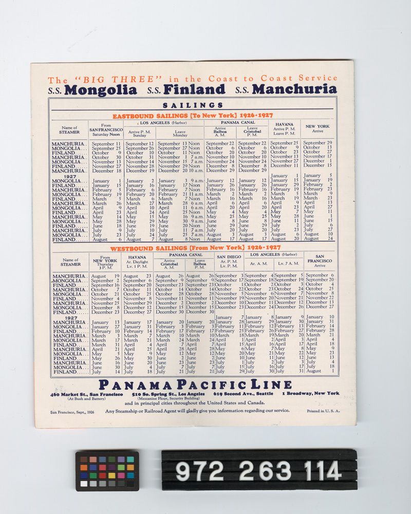 Image representing steamship brochure.