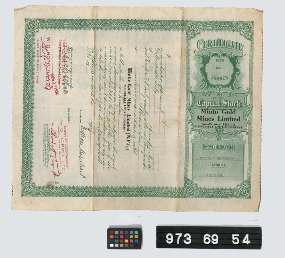 Image representing stock certificate.