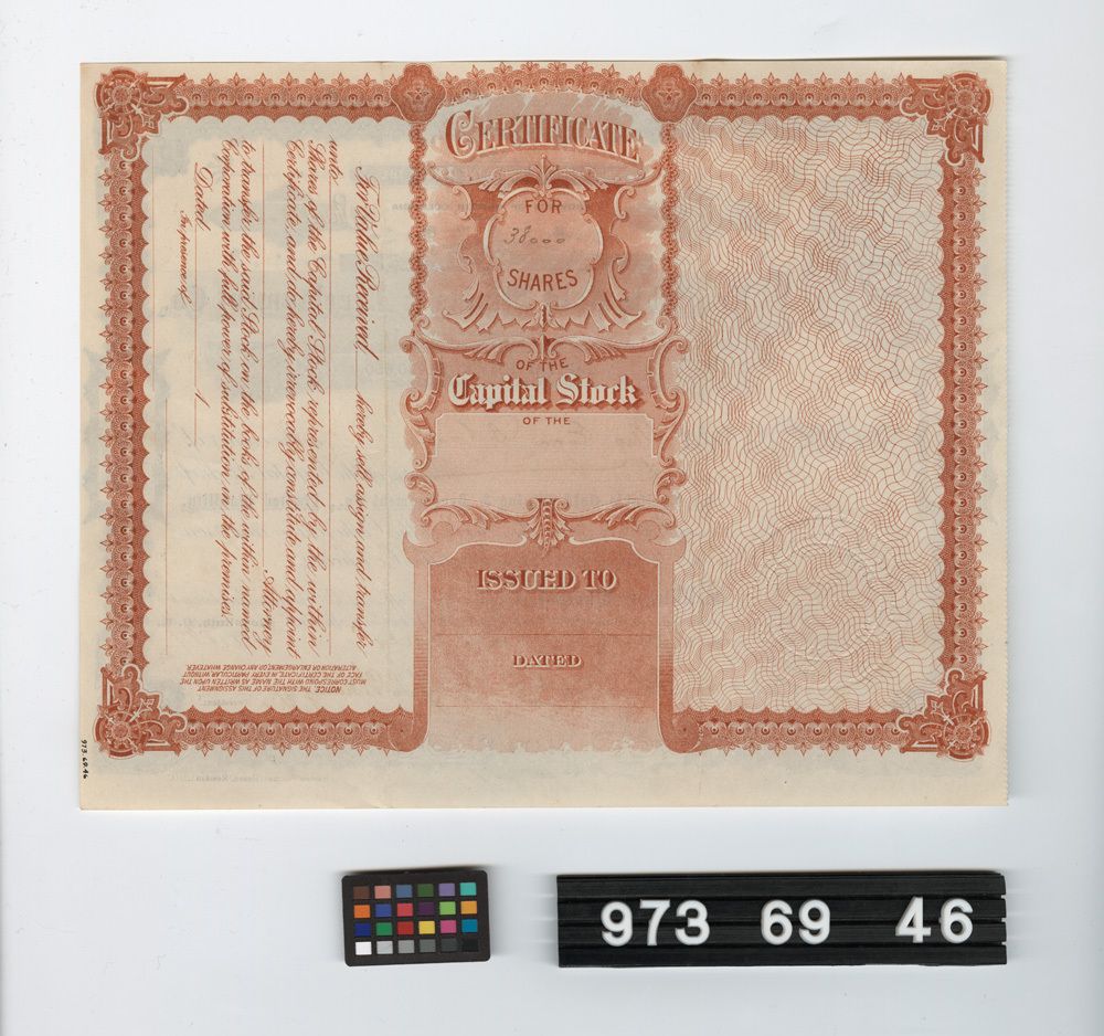 Image representing stock certificate.