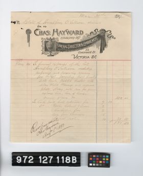 Image representing funeral receipt.