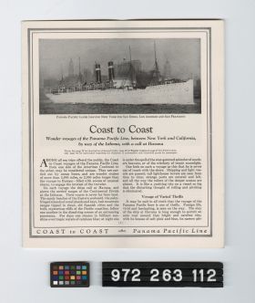 Image representing steamship brochure.