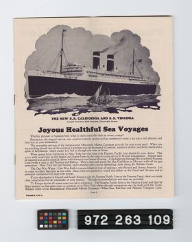 Image representing steamship brochure.