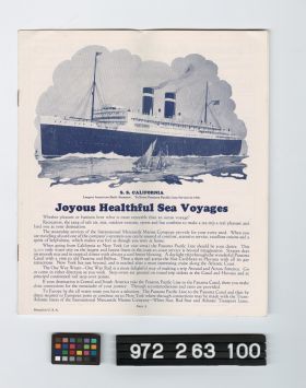 Image representing steamship brochure.