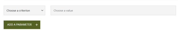 Multiple parameters can be added to an advanced search